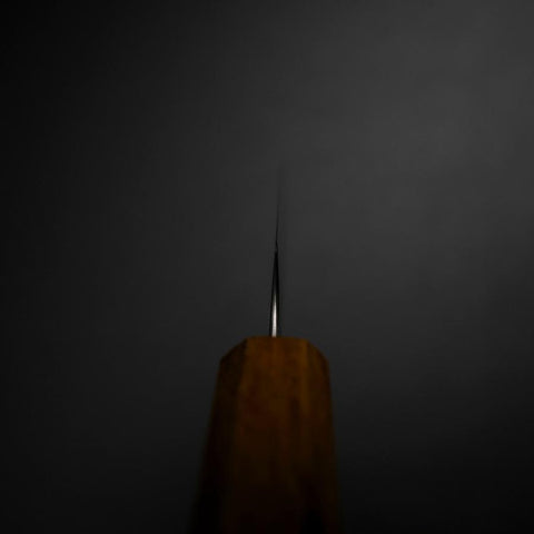 Petty Silver Steel #3 Polished Yaki Urushi Handle 80mm-[Musashi]-[Japanese-Kitchen-Knives]