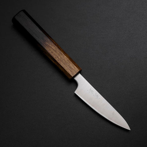 Petty Silver Steel #3 Polished Yaki Urushi Handle 80mm-[Musashi]-[Japanese-Kitchen-Knives]