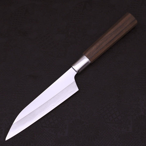 Petty Silver Steel #3 Walnut Hamachidori Handle 135mm (5.3”)-[Musashi]-[Japanese-Kitchen-Knives]
