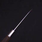 Petty Silver Steel #3 Walnut Ichimatsu Handle 135mm (5.3”)-[Musashi]-[Japanese-Kitchen-Knives]