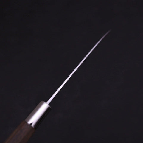 Petty Silver Steel #3 Walnut Ichimatsu Handle 135mm (5.3”)-[Musashi]-[Japanese-Kitchen-Knives]