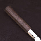Petty Silver Steel #3 Walnut Ichimatsu Handle 135mm (5.3”)-[Musashi]-[Japanese-Kitchen-Knives]