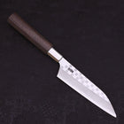 Petty Silver Steel #3 Walnut Ichimatsu Handle 135mm (5.3”)-[Musashi]-[Japanese-Kitchen-Knives]