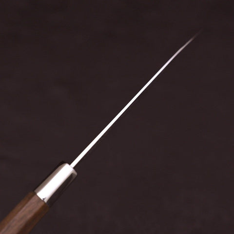 Petty Silver Steel #3 Walnut Kiku Handle 135mm (5.3”)-[Musashi]-[Japanese-Kitchen-Knives]