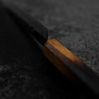 Petty Stainless Clad AUS-8 Kurouchi Tsuchime Yaki Urushi Handle 155mm (6.1”)-[Musashi]-[Japanese-Kitchen-Knives]