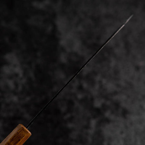 Petty Stainless Clad AUS-8 Kurouchi Tsuchime Yaki Urushi Handle 155mm (6.1”)-[Musashi]-[Japanese-Kitchen-Knives]