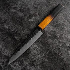 Petty Stainless Clad AUS-8 Kurouchi Tsuchime Yaki Urushi Handle 155mm-[Musashi]-[Japanese-Kitchen-Knives]