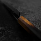 Petty Stainless Clad AUS-8 Kurouchi Tsuchime Yaki Urushi Handle 155mm-[Musashi]-[Japanese-Kitchen-Knives]