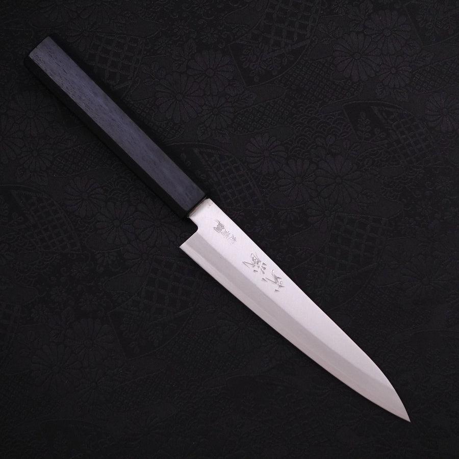 Petty Stainless Clad Aogami-Super Polished Dark Blue Handle 145mm-Aogami Super-Polished-Japanese Handle-[Musashi]-[Japanese-Kitchen-Knives]