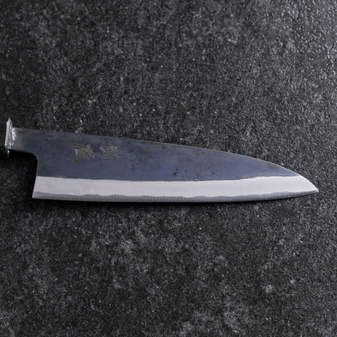 Petty Stainless Clad Blue Steel #2 Kurouchi Purple Urushi Handle 150mm-[Musashi]-[Japanese-Kitchen-Knives]