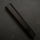 Petty Stainless Clad Blue Super Kurouchi Tsuchime Buffalo Ebony Handle 135mm (5.3”)-[Musashi]-[Japanese-Kitchen-Knives]