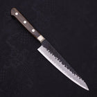 Petty Stainless Clad Blue Super Kurouchi Tsuchime Western Handle 150mm (5.9”)-[Musashi]-[Japanese-Kitchen-Knives]