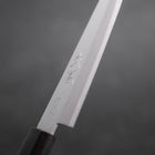 Petty Stainless Clad Blue Super Polished Ebony Handle 145mm-[Musashi]-[Japanese-Kitchen-Knives]