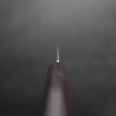 Petty Stainless Clad Blue Super Polished Ebony Handle 145mm-[Musashi]-[Japanese-Kitchen-Knives]