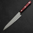 Petty Stainless Clad Blue Super Polished Western Black Red Handle 150mm (5.9”)-[Musashi]-[Japanese-Kitchen-Knives]