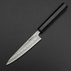 Petty Stainless Clad Blue Super Tsuchime Buffalo Ebony Handle 135mm (5.3”)-[Musashi]-[Japanese-Kitchen-Knives]