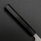 Petty Stainless Clad Blue Super Tsuchime Buffalo Ebony Handle 135mm (5.3”)-[Musashi]-[Japanese-Kitchen-Knives]