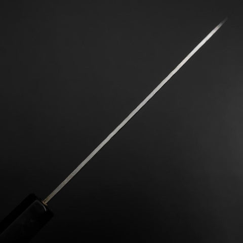 Petty Stainless Clad Blue Super Tsuchime Buffalo Ebony Handle 135mm-[Musashi]-[Japanese-Kitchen-Knives]