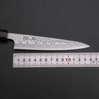 Petty Stainless Clad Blue Super Tsuchime Buffalo Ebony Handle 135mm-[Musashi]-[Japanese-Kitchen-Knives]