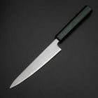 Petty Stainless Clad White Steel #1 Polished Green Urushi Handle 150mm (5.9”)-[Musashi]-[Japanese-Kitchen-Knives]