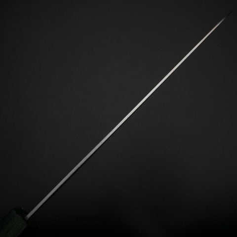 Petty Stainless Clad White Steel #1 Polished Green Urushi Handle 150mm (5.9”)-[Musashi]-[Japanese-Kitchen-Knives]