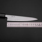 Petty Stainless Clad White Steel #1 Polished Green Urushi Handle 150mm (5.9”)-[Musashi]-[Japanese-Kitchen-Knives]