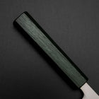 Petty Stainless Clad White Steel #1 Polished Green Urushi Handle 150mm (5.9”)-[Musashi]-[Japanese-Kitchen-Knives]