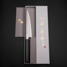 Petty Stainless Clad White Steel #1 Polished Green Urushi Handle 150mm-[Musashi]-[Japanese-Kitchen-Knives]