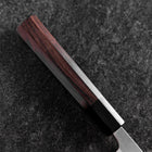 Petty Stainless Clad White Steel #2 Polished Buffalo Ebony Handle 170mm (6.7”)-[Musashi]-[Japanese-Kitchen-Knives]