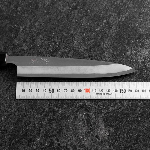 Petty Stainless Clad White Steel #2 Polished Buffalo Ebony Handle 170mm (6.7”)-[Musashi]-[Japanese-Kitchen-Knives]