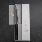Petty V-Toku 2 Kurouchi Damascus Buffalo Ebony Handle 145mm (5.7”)-[Musashi]-[Japanese-Kitchen-Knives]