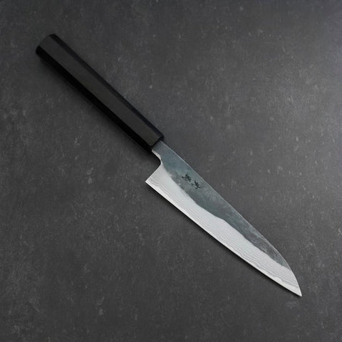Petty V-Toku 2 Kurouchi Damascus Buffalo Ebony Handle 145mm (5.7”)-[Musashi]-[Japanese-Kitchen-Knives]