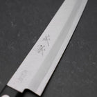 Petty VG-1 Polished Western Black Handle 145mm (Tsuba-nashi) (5.7”)-[Musashi]-[Japanese-Kitchen-Knives]