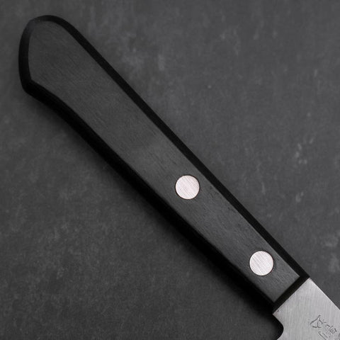 Petty VG-1 Polished Western Black Handle 145mm (Tsuba-nashi) (5.7”)-[Musashi]-[Japanese-Kitchen-Knives]