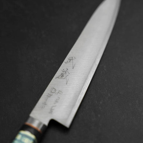 Petty VG-1 Polished Western Copper Inlay Handle 150mm (5.9”)-[Musashi]-[Japanese-Kitchen-Knives]