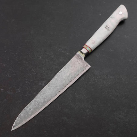 Petty VG-10 Damascus Artificial Stone Rainbow Handle 150mm (5.9”)-[Musashi]-[Japanese-Kitchen-Knives]
