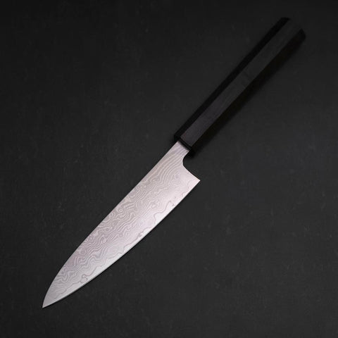 Petty VG-10 Damascus Ashwood Handle 130mm (5.1”)-[Musashi]-[Japanese-Kitchen-Knives]