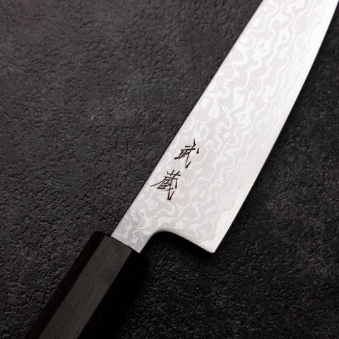 Petty VG-10 Damascus Ashwood Handle 130mm-[Musashi]-[Japanese-Kitchen-Knives]