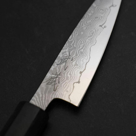 Petty VG-10 Damascus Ashwood Handle 95mm (3.7”)-[Musashi]-[Japanese-Kitchen-Knives]