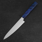 Petty VG-10 Damascus Blue Birch Handle 150mm (5.9”)-[Musashi]-[Japanese-Kitchen-Knives]