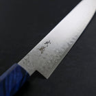 Petty VG-10 Damascus Blue Birch Handle 150mm (5.9”)-[Musashi]-[Japanese-Kitchen-Knives]