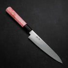 Petty VG-10 Damascus Buffalo Dark Pink Maple Handle 150mm (5.9”)-[Musashi]-[Japanese-Kitchen-Knives]