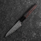 Petty VG-10 Damascus Buffalo Ebony Handle 100mm (3.9”)-[Musashi]-[Japanese-Kitchen-Knives]