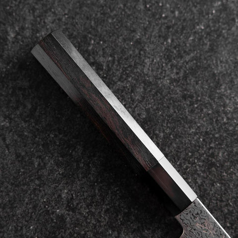 Petty VG-10 Damascus Buffalo Ebony Handle 100mm-[Musashi]-[Japanese-Kitchen-Knives]