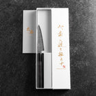 Petty VG-10 Damascus Buffalo Ebony Handle 100mm-[Musashi]-[Japanese-Kitchen-Knives]