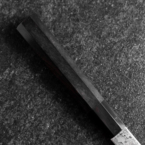 Petty VG-10 Damascus Buffalo Ebony Handle 105mm-[Musashi]-[Japanese-Kitchen-Knives]