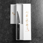 Petty VG-10 Damascus Buffalo Ebony Handle 105mm-[Musashi]-[Japanese-Kitchen-Knives]