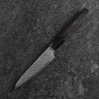 Petty VG-10 Damascus Buffalo Ebony Handle 120mm (4.7”)-[Musashi]-[Japanese-Kitchen-Knives]