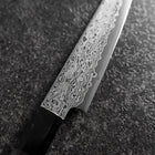 Petty VG-10 Damascus Buffalo Ebony Handle 120mm (4.7”)-[Musashi]-[Japanese-Kitchen-Knives]