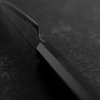Petty VG-10 Damascus Buffalo Ebony Handle 120mm (4.7”)-[Musashi]-[Japanese-Kitchen-Knives]